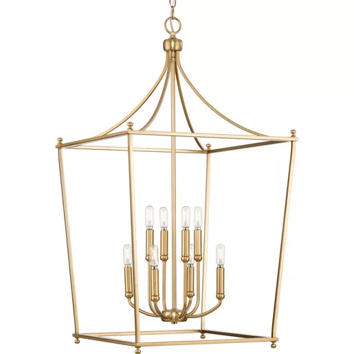 Progress Lighting 94500371109 Parkhurst 8 Light 60W Hall And Foyer Light Candelabra Base Brushed Bronze (P500371-109)