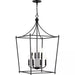 Progress Lighting 9450037131M Parkhurst 8 Light 60W Hall And Foyer Light Candelabra Base Matte Black (P500371-31M)