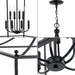 Progress Lighting 9450037131M Parkhurst 8 Light 60W Hall And Foyer Light Candelabra Base Matte Black (P500371-31M)