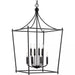 Progress Lighting 9450037131M Parkhurst 8 Light 60W Hall And Foyer Light Candelabra Base Matte Black (P500371-31M)