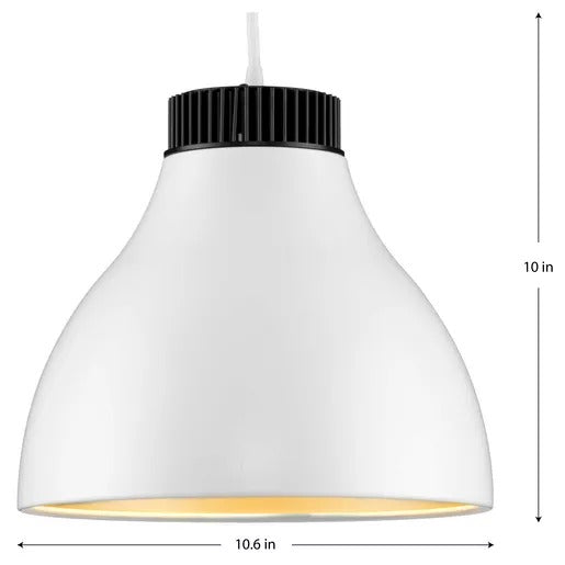 Progress Lighting 9450037202830 Radian LED 1 Light 15W LED Pendant Satin White (P500372-028-30)
