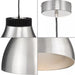 Progress Lighting 9450037300930 Radian LED 1 Light 20W LED Pendant Brushed Nickel (P500373-009-30)