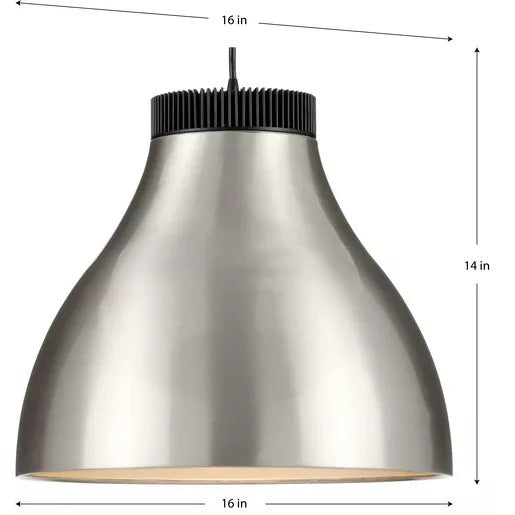 Progress Lighting 9450037300930 Radian LED 1 Light 20W LED Pendant Brushed Nickel (P500373-009-30)