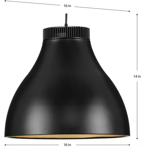 Progress Lighting 9450037331M30 Radian LED 1 Light 20W LED Pendant Matte Black (P500373-31M-30)
