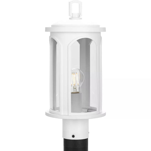 Progress Lighting 94540033028 Gables 1 Light 75W Outdoor Post Lantern Medium Base Satin White (P540033-028)