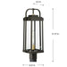Progress Lighting 94540090020 Walcott 1 Light 60W Outdoor Post Lantern Medium Base Antique Bronze (P540090-020)