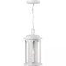 Progress Lighting 94550050028 Gables 1 Light 75W Outdoor Hanging Lantern Medium Base Satin White (P550050-028)