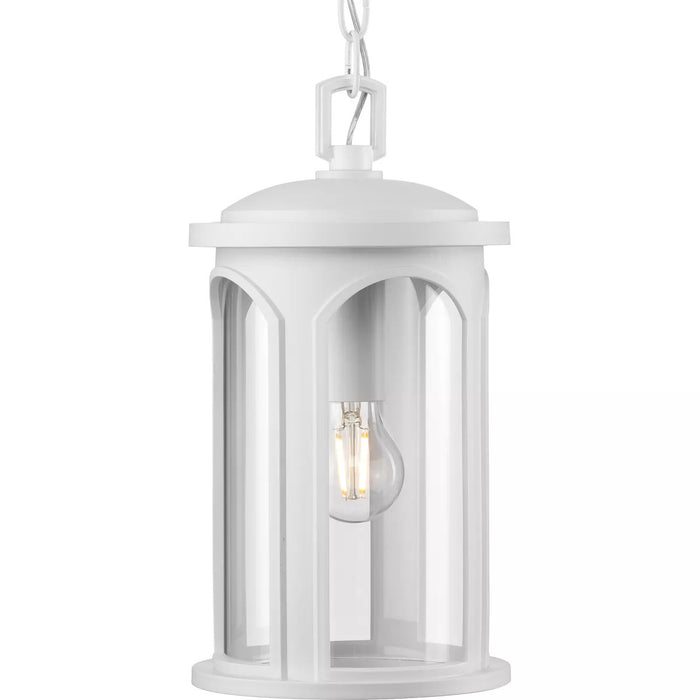 Progress Lighting 94550050028 Gables 1 Light 75W Outdoor Hanging Lantern Medium Base Satin White (P550050-028)