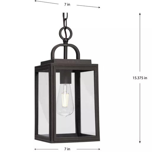 Progress Lighting 94550064020 Grandbury 1 Light 75W Outdoor Hanging Lantern Medium Base Antique Bronze (P550064-020)