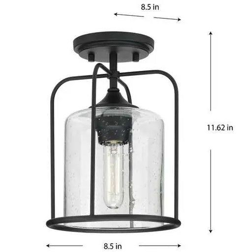 Progress Lighting 94550110031 Watch Hill 1 Light 60W Outdoor Flush Mount Medium Base Black (P550110-031)
