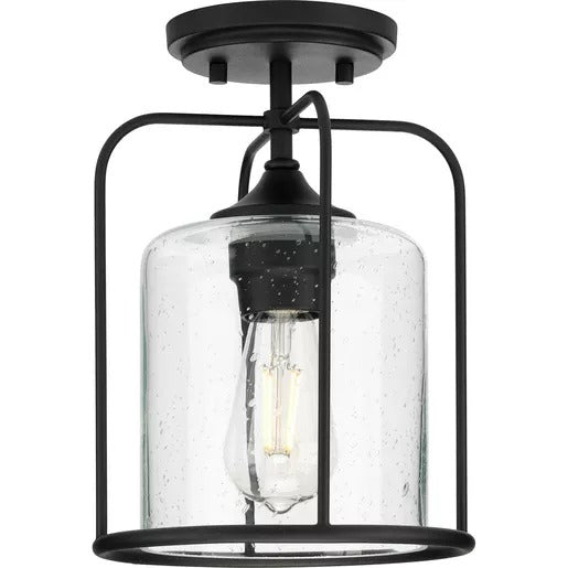 Progress Lighting 94550110031 Watch Hill 1 Light 60W Outdoor Flush Mount Medium Base Black (P550110-031)
