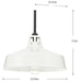 Progress Lighting 94550116030 Cedar Springs 1 Light 100W Outdoor Pendant Medium Base White (P550116-030)