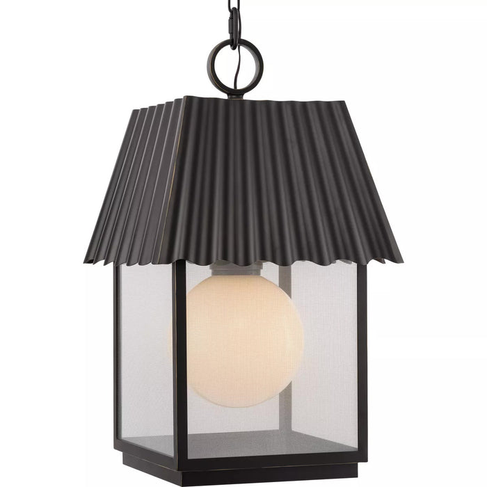 Progress Lighting 94550117108 Point Dume-Hook Pond 1 Light 100W Hanging Lantern Medium Base Oil Rubbed Bronze (P550117-108)