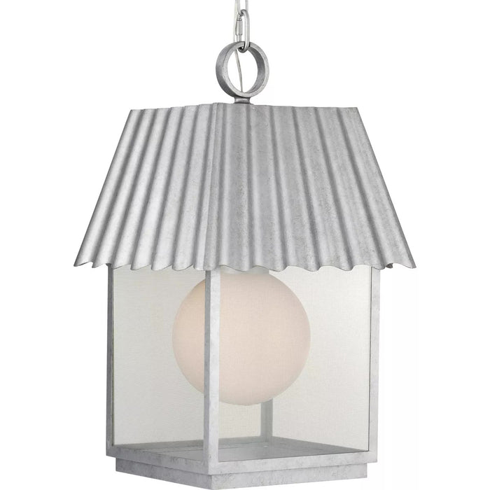 Progress Lighting 94550117141 Point Dume-Hook Pond 1 Light 100W Hanging Lantern Medium Base Galvanized Finish (P550117-141)