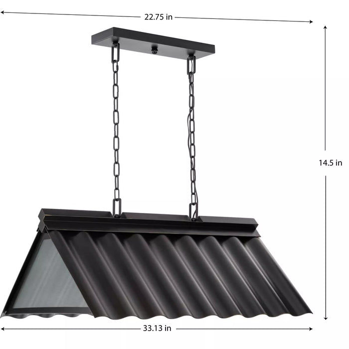 Progress Lighting 94550119108 Point Dume-Edgecliff 3 Light 60W Outdoor Pendant Medium Base Oil Rubbed Bronze (P550119-108)