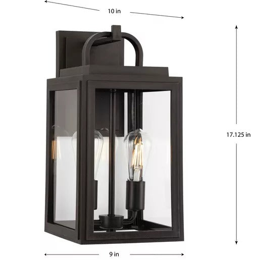 Progress Lighting 94560176020 Grandbury 2 Light 75W Outdoor Wall Lantern Medium Base Antique Bronze (P560176-020)