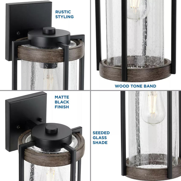 Progress Lighting 9456028231M Whitmire 1 Light 60W Outdoor Wall Lantern Medium Base Matte Black (P560282-31M)