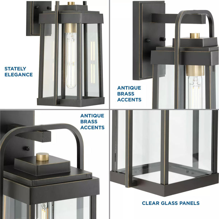 Progress Lighting 94560286020 Walcott 1 Light 60W Outdoor Wall Lantern Medium Base Antique Bronze (P560286-020)