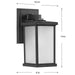 Progress Lighting 94560289031 Trafford Non-Metallic Lantern 1 Light 60W Outdoor Wall Lantern Medium Base Black (P560289-031)
