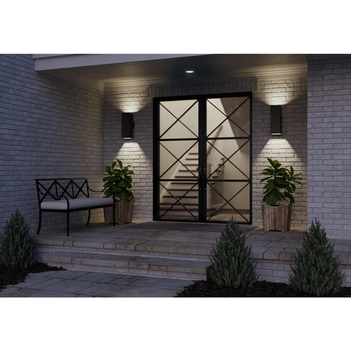 Progress Lighting 94560294031 Wet Location 6 Inch Square Cylinder 2 Light 250W QPAR38 Black (P560294-031)