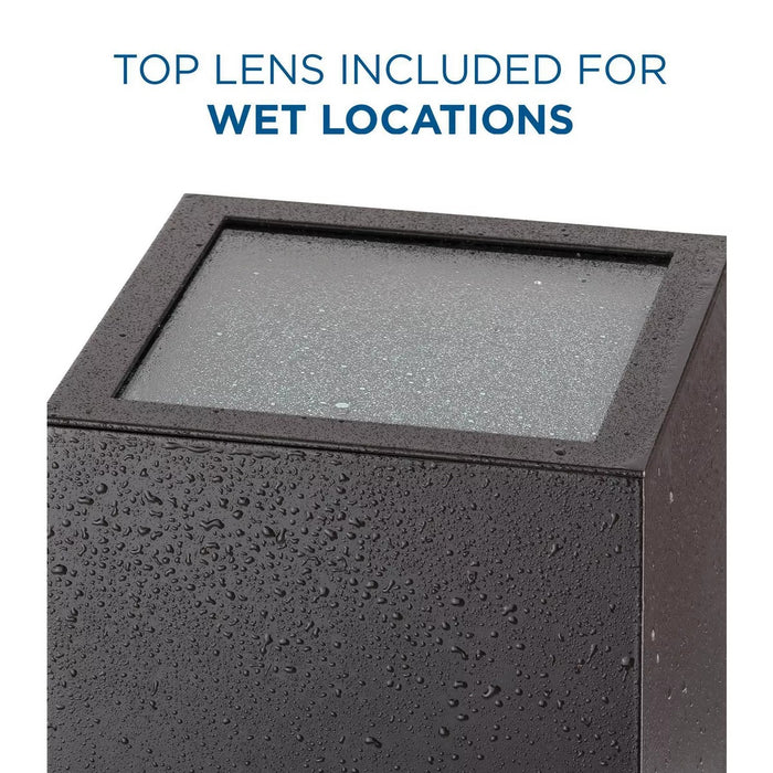 Progress Lighting 9456029502030 Wet Location 6 Inch LED Square Cylinder Antique Bronze (P560295-020-30)
