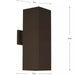 Progress Lighting 9456029502030 Wet Location 6 Inch LED Square Cylinder Antique Bronze (P560295-020-30)