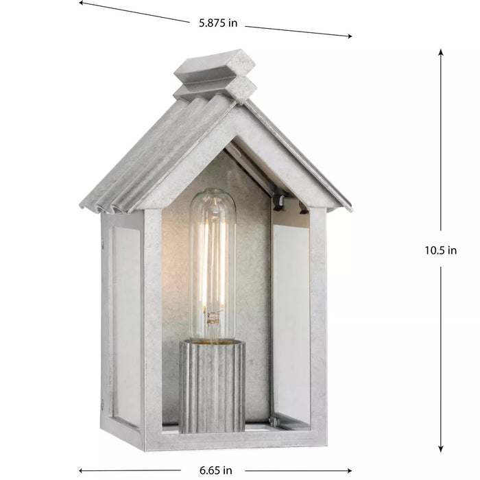 Progress Lighting 94560302141 Point Dume-Dunemere 1 Light 60W Outdoor Wall Lantern Medium Base Galvanized Finish (P560302-141)