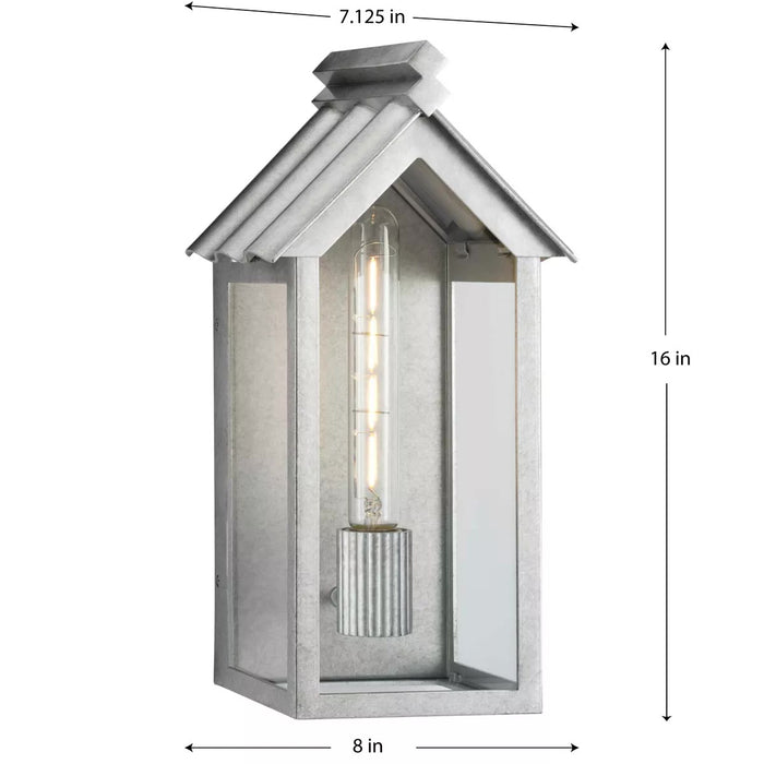 Progress Lighting 94560304141 Point Dume-Dunemere 1 Light 60W Outdoor Wall Lantern Medium Base Galvanized Finish (P560304-141)