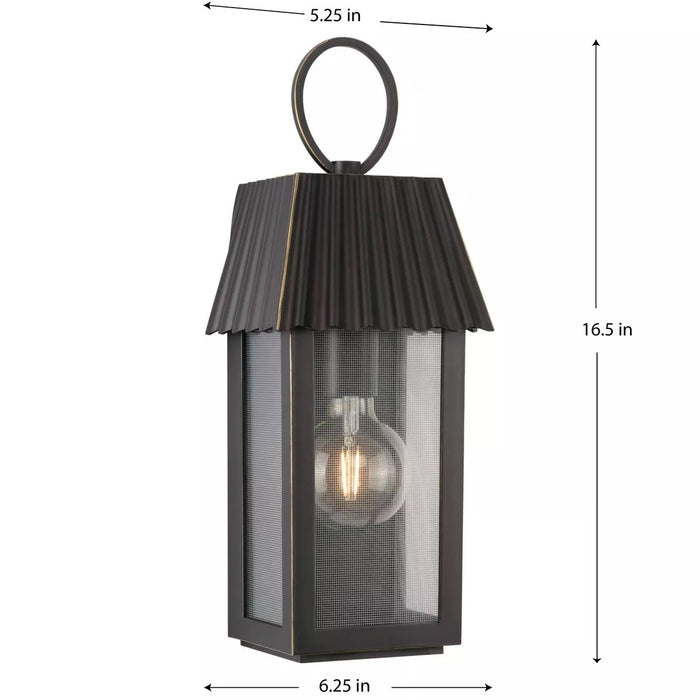 Progress Lighting 94560305108 Point Dume-Hook Pond 1 Light 60W Outdoor Wall Lantern Medium Base Oil Rubbed Bronze (P560305-108)