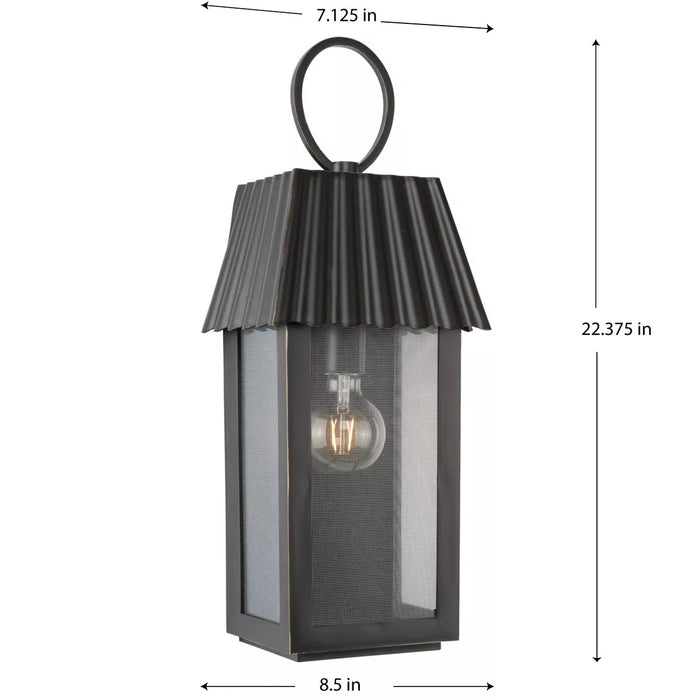 Progress Lighting 94560306108 Point Dume-Hook Pond 1 Light 60W Outdoor Wall Lantern Medium Base Oil Rubbed Bronze (P560306-108)