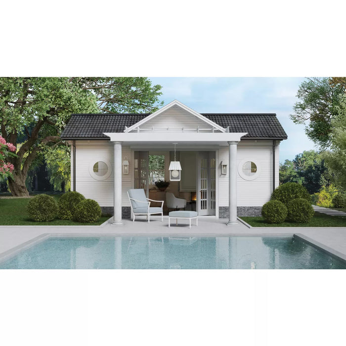 Progress Lighting 94560306192 Point Dume-Hook Pond 1 Light 60W Outdoor Wall Lantern Medium Base Shelter White (P560306-192)