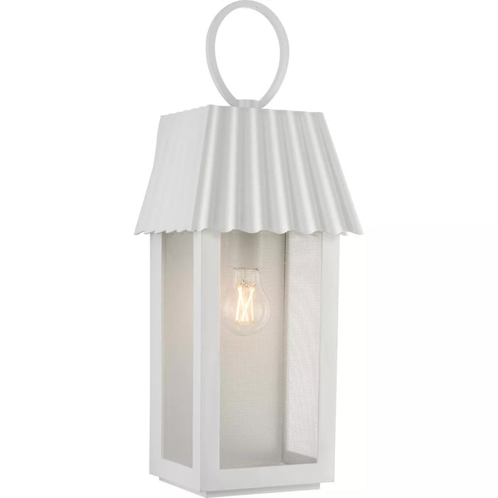 Progress Lighting 94560306192 Point Dume-Hook Pond 1 Light 60W Outdoor Wall Lantern Medium Base Shelter White (P560306-192)