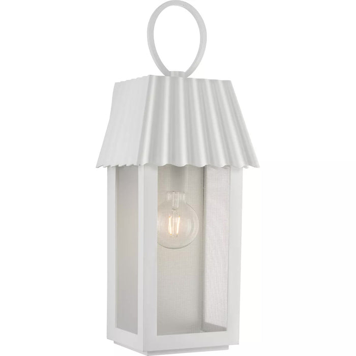 Progress Lighting 94560306192 Point Dume-Hook Pond 1 Light 60W Outdoor Wall Lantern Medium Base Shelter White (P560306-192)
