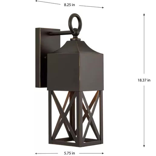 Progress Lighting 94560316020 Birkdale 1 Light 100W Outdoor Wall Lantern Medium Base Antique Bronze (P560316-020)