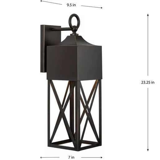 Progress Lighting 94560317020 Birkdale 1 Light 100W Outdoor Wall Lantern Medium Base Antique Bronze (P560317-020)