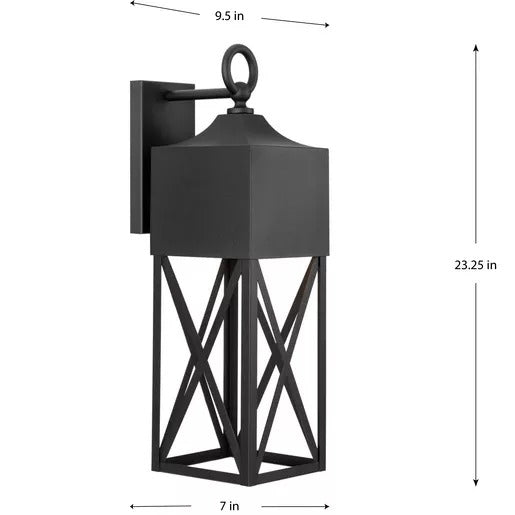 Progress Lighting 94560317031 Birkdale 1 Light 100W Outdoor Wall Lantern Medium Base Black (P560317-031)