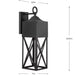 Progress Lighting 94560317031 Birkdale 1 Light 100W Outdoor Wall Lantern Medium Base Black (P560317-031)