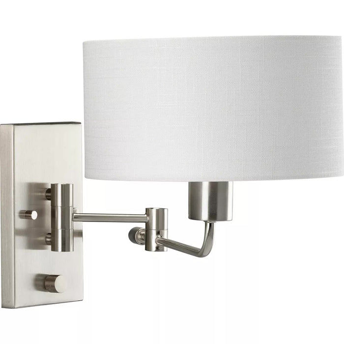 Progress Lighting 94710104009 Carrick 1 Light Medium Base 60W Wall Light Medium Base Brushed Nickel (P710104-009)