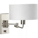 Progress Lighting 94710104009 Carrick 1 Light Medium Base 60W Wall Light Medium Base Brushed Nickel (P710104-009)