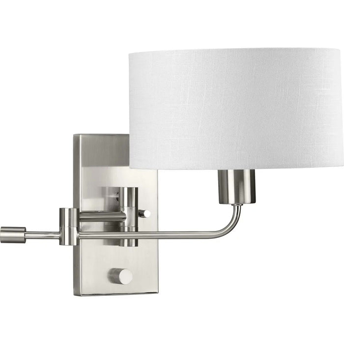 Progress Lighting 94710104009 Carrick 1 Light Medium Base 60W Wall Light Medium Base Brushed Nickel (P710104-009)