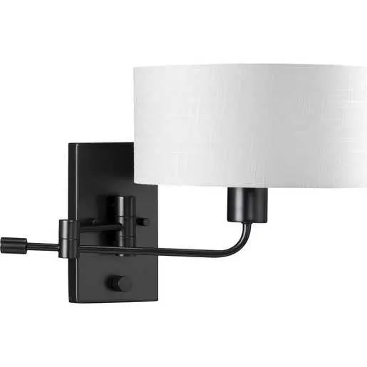 Progress Lighting 9471010431M Carrick 1 Light Medium Base 60W Wall Light Medium Base Matte Black (P710104-31M)