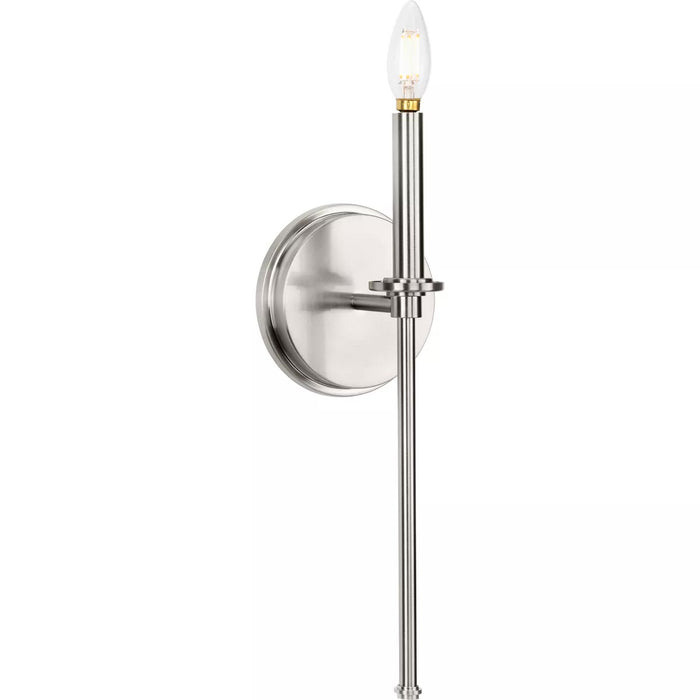 Progress Lighting 94710106009 Elara 1 Light 60W Wall Light Candelabra Base Brushed Nickel (P710106-009)