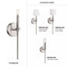 Progress Lighting 94710106009 Elara 1 Light 60W Wall Light Candelabra Base Brushed Nickel (P710106-009)