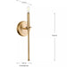 Progress Lighting 94710106163 Elara 1 Light 60W Wall Light Candelabra Base Vintage Brass (P710106-163)