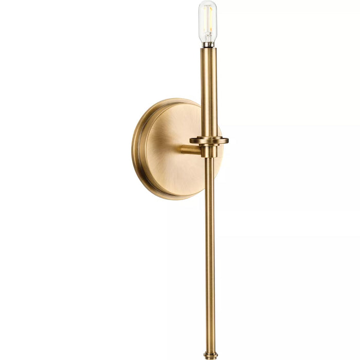 Progress Lighting 94710106163 Elara 1 Light 60W Wall Light Candelabra Base Vintage Brass (P710106-163)