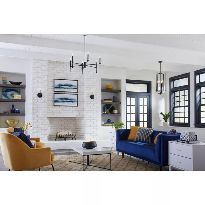 Progress Lighting 9471010631M Elara 1 Light 60W Wall Light Candelabra Base Matte Black (P710106-31M)