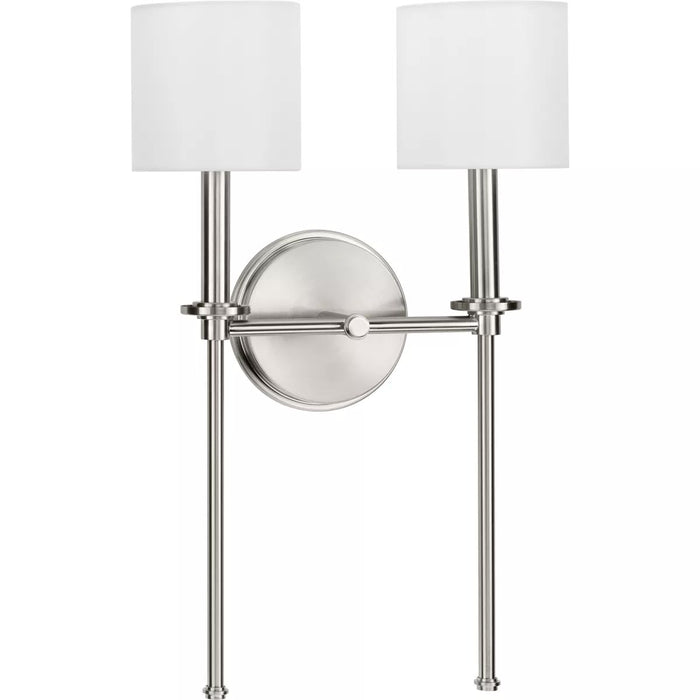Progress Lighting 94710107009 Elara 2 Light 60W Wall Light Candelabra Base Brushed Nickel (P710107-009)