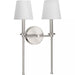 Progress Lighting 94710107009 Elara 2 Light 60W Wall Light Candelabra Base Brushed Nickel (P710107-009)