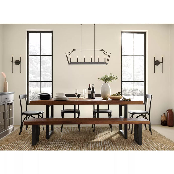 Progress Lighting 9471010731M Elara 2 Light 60W Wall Light Candelabra Base Matte Black (P710107-31M)