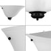 Progress Lighting 94715331W Opal Glass 1 Light Medium Base 60W Wall Sconce Medium Base Black (P7153-31W)